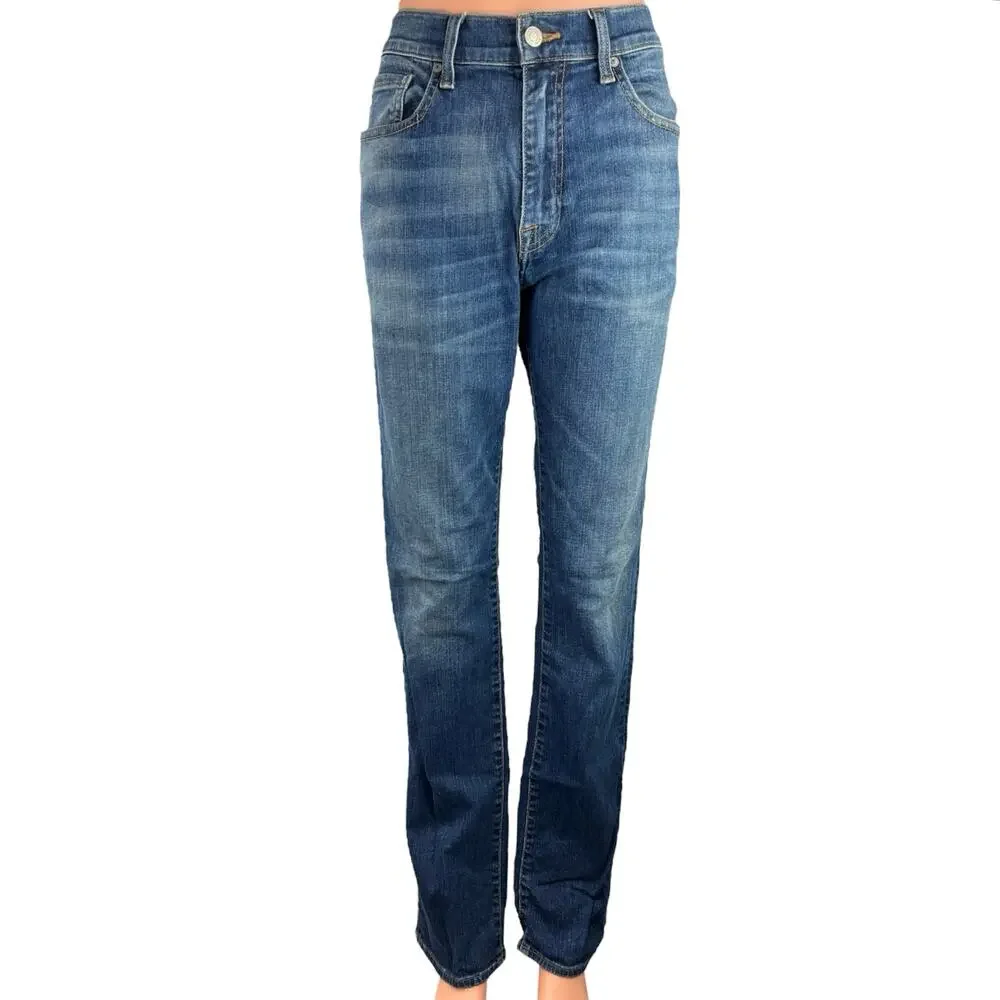 Lucky Brand 410 Blue Denim Straight Leg Stretch Athletic Slim Jeans Size 32\34